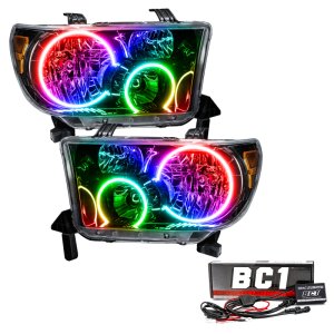 Toyota Tundra Headlight Assemblies - ORACLE Lighting - ColorSHIFT with BC1 Controller - Black Housing - `07-`13